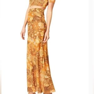 Womens MISA Los Angeles Ekat Skirt Golden Batik NWot